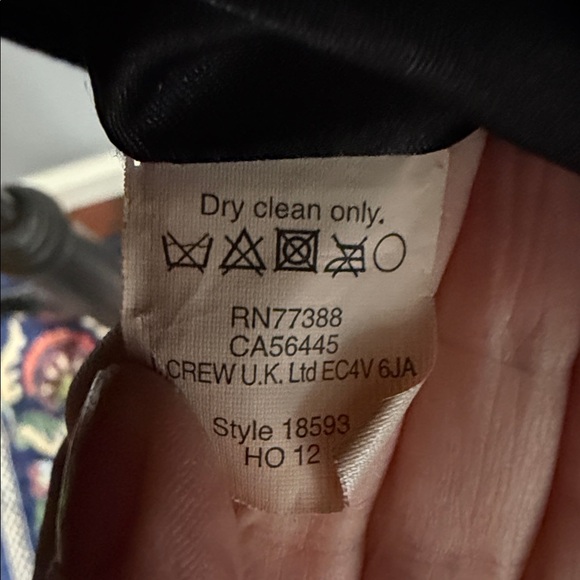 J. Crew Black Wool Coat 79% Wool Minimalist Tailored Jacket size 2 - Picture 9 of 11